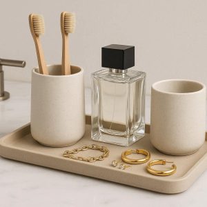 24 Bathroom Vanity Countertop Tray For Organizing Toothbrush Holders Perfume And Jewelry Sets